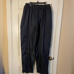 Stearns Dry Wear Black Rain Pants Mens XL X33 Zippered Ankle Zipper Pull On